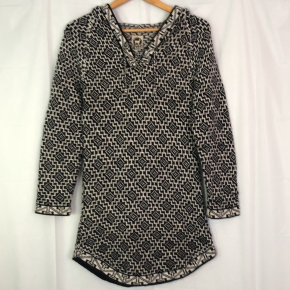 Artesania Women’s Alpaca/Wool Soft Sweater Hoodie  Black/White Handmade Size S - Picture 3 of 14